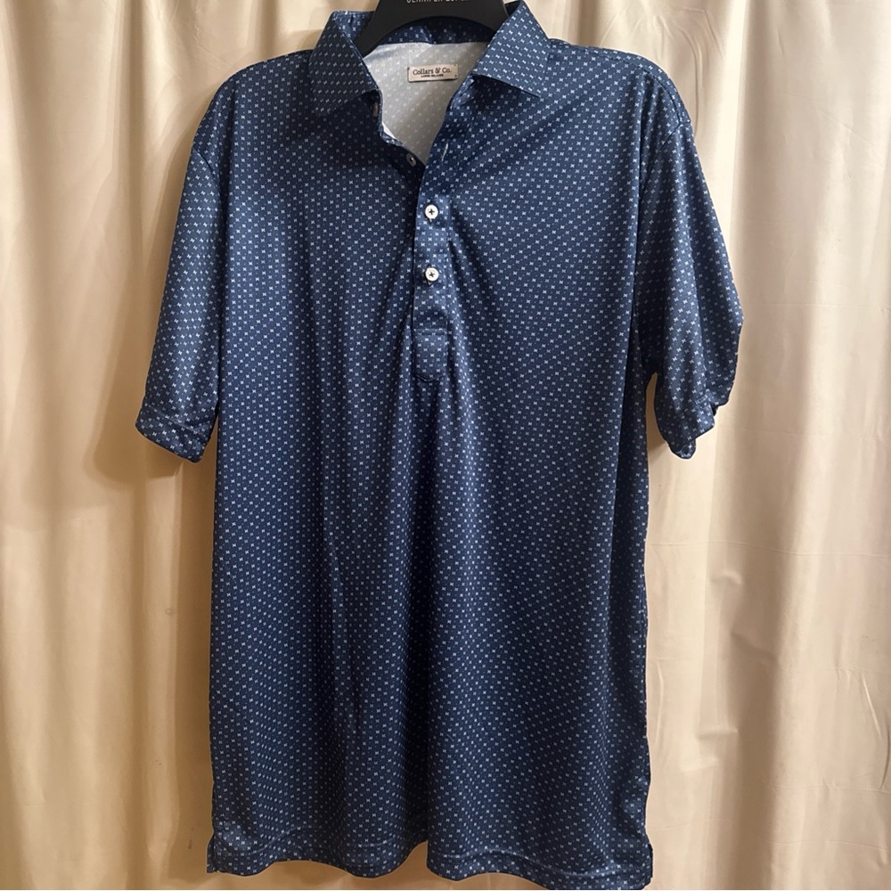 Calvin Klein Navy Microdot Polo